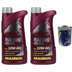 2L Motoröl MANNOL Racing+Ester 10W-60 1x MANNOL Motor Doctor ADDITIV