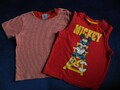2er Set Jungen T-Shirt Gr. 18 Monate "Mickey" und "Petit Bateau"
