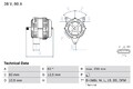 Lichtmaschine Generator Bosch für Mercedes Actros Atego Axor 1998 -> 0986048100