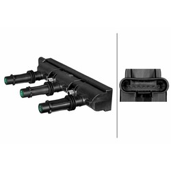 1x Zündspule HELLA 5DA 358 290-401 passend für OPEL VAUXHALL