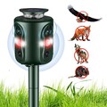 Tiervertreiber Solar Katzenschreck 360° Ultraschall Hundeschreck Nagerabwehr