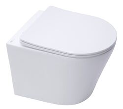 Compact 49cm Spülrandlos Wand WC, Hänge WC Spülrandloses Toilette mit Softclose