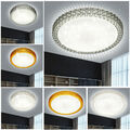 LED Decken Lampen rund Sternen Himmel Optik Kristalle Wohn Ess Zimmer Strahler