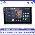 9" Android 14 Autoradio Für AUDI A4 2000-2009 GPS Navi SWC BT WIFI Carplay DAB+