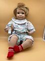 Künstlerpuppe Porzellan Puppe 53 cm. Top Zustand