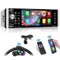 1 DIN Autoradio CarPlay Android Auto Bluetooth AUX FM Mit 5,1 Zoll IPS Bldschirm