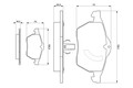 BOSCH 0 986 424 360 Bremsbelagsatz, Scheibenbremse für Opel Saab Vauxhall Holden
