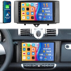 Apple Carplay Autoradio Für Smart Fortwo 451 2011-2015 32GB Android15 GPS NAV BT