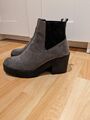 Damen Chelsea Boots Stiefeletten Blockabsatz Plateau Profilsohle 901879 New Look