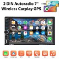 Doppel 2DIN 7" Autoradio Apple Carplay BT Stereo Touchscreen USB AUX Mirror Link