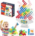 64Stk Schaukelstapel Balance Spiel Kinder Tetra Tower Game Spielzeug Stapelspiel