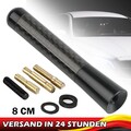 1X Auto Dach Kurz Stab Antenne Carbon Design Radio Universal Adapter Fuß DAB 8cm