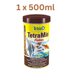 TetraMin Flakes, flockenförmiges Fischfutter für alle Zierfische, 500ML