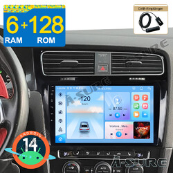 DAB+ 6+128G Android 14 AutoRadio Carplay BT GPS Navi Für VW Golf 7 MK7 2012-2017