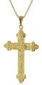 TRENDOR Schmuck Kreuz-Anhänger Gold 333/8K mit vergoldeter Silber-Herrenkette 15