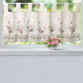 Scheibengardine Küche Gardine Bistrogardine Kurzgardine Schwäne Motiv 45x120cm