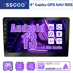 9" Android 13 Carplay Autoradio GPS Navigation RDS Wifi IPS Screen 4+64GB 2 DIN