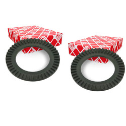 2X FEBI BILSTEIN ABS-SENSORRINGE HINTEN BEIDSEITIG PASSEND FÜR AUDI 100 200 80