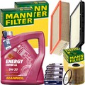 MANN INSPEKTIONSPAKET+5L MANNOL 5W-30 MOTORÖL passend für BMW 3er E36 316i-18is