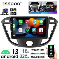 Android 13 32G Carplay Autoradio RDS Navi +KAM Für Ford Transit Custom 2013-2021