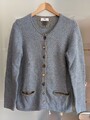 Peter Hahn Lammwoll-Strickjacke Hellblau Gr. 44 Neuwertig 