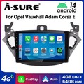 64GB Android 14 Autoradio GPS Navigation WIFI BT Für Opel Corsa E 2015-2019 Adam