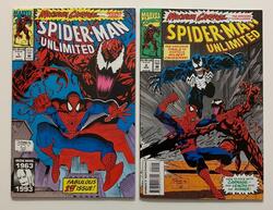 Spider-Man Unlimited #1 & #2 Maximales Gemetzel 1. & letzter Teil (Marvel 1993) Sehr guter Zustand/nm