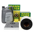 MANN Filterset 3-tlg + 5L ORIGINAL 0W30 Motoröl für AUDI A4 B9 A5 Q5 2.0-40 TDI