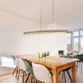Hängelampe Pendelleuchte Hängeleuchte LED Touchdimmer Esszimmerlampe Holzoptik 