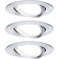 Paulmann 93487 Nova Einbauleuchte 3er Set  LED LED 18 W Aluminium (gedreht)
