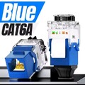 RJ45 Buchse blau Patchkabel LAN Netzwerk CAT6A DSL Kabelanschluss Steckdose
