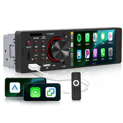 4" 1 DIN Wireless Autoradio Apple Carplay Android Auto USB AUX FM Bluetooth TF