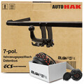 AHK abnehmbar für Peugeot 407 Break SW (Kombi) Typ 6E / 6D 08- +ESatz 7poliger