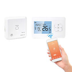 WiFi Smart Funk Thermostat Set 868MHz 100m Reichweite Raumthermostat Regler DE