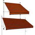 1.5m/4m Markise Klemmmarkise Gelenkarmmarkise Balkonmarkise Orange Braun NEW