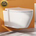 Hänge WC Spülrandlos bis 400kg Wand WC Toilette softclose WC-Sitz abnehmbar Neu