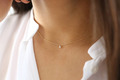 Diamant Gold 14K 585 Halskette mit Anhänger Solitair Brillant 0,06 ct - 0,25 ct