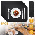 6X Küche Tischsets Abwaschbar Platzsets Untersetzer Platzdeckchen Tischunterlage