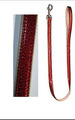 Kerbl Set Hundehalsband Texas inkl. Leine 100 cm lang, rot, Schlangen Optik, neu