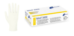 Meditrade Nitril 3000 Einmal-Untersuchungshandschuhe Weiß, 100 Stück, XS-XL