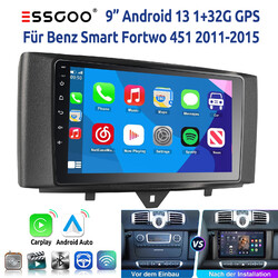 Für Mercedes Benz Smart Fortwo 451 2011-2015 Android 13 Autoradio Carplay GPS FM