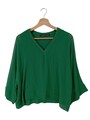 ZARA WOMAN Schlupf-Bluse Damen Bluse Gr. DE 34 grün Casual-Look
