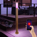 Wegelampe Außenleuchte Stehleuchte Smart RGB LED holzoptik dimmbar CCT Garten