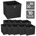 10er Set Aufbewahrungsbox 30x30 cm Aufbewahrungs Einschub Korb Box Stoff Faltbox
