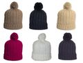 Bommelmütze Pompon Strick Mütze Damen Strickmütze Beanie 6 Farben zur Auswahl