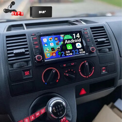 DAB+ Für VW T5 Multivan Transporter Android 14 Autoradio Carplay GPS Navi RDS BT