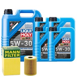 Motoröl 5W30 LIQUI MOLY Longtime High Tech 9L +MANN Ölfilter