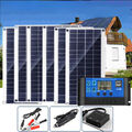 1-6x Solarpanel Kit Solar Set 12V Monokristallin Solarmodule aderegler 50W SET