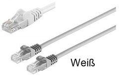 CAT.7 CAT 7 Patchkabel Netzwerkkabel LAN DSL  Kabel weiß UND schwarz 0,25m - 30mNEU !!!!!!!!  Aus Deutschland