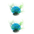  2 Pack Falsche Pflanzen Aquariumdekoration Künstliche Wasserpflanzen